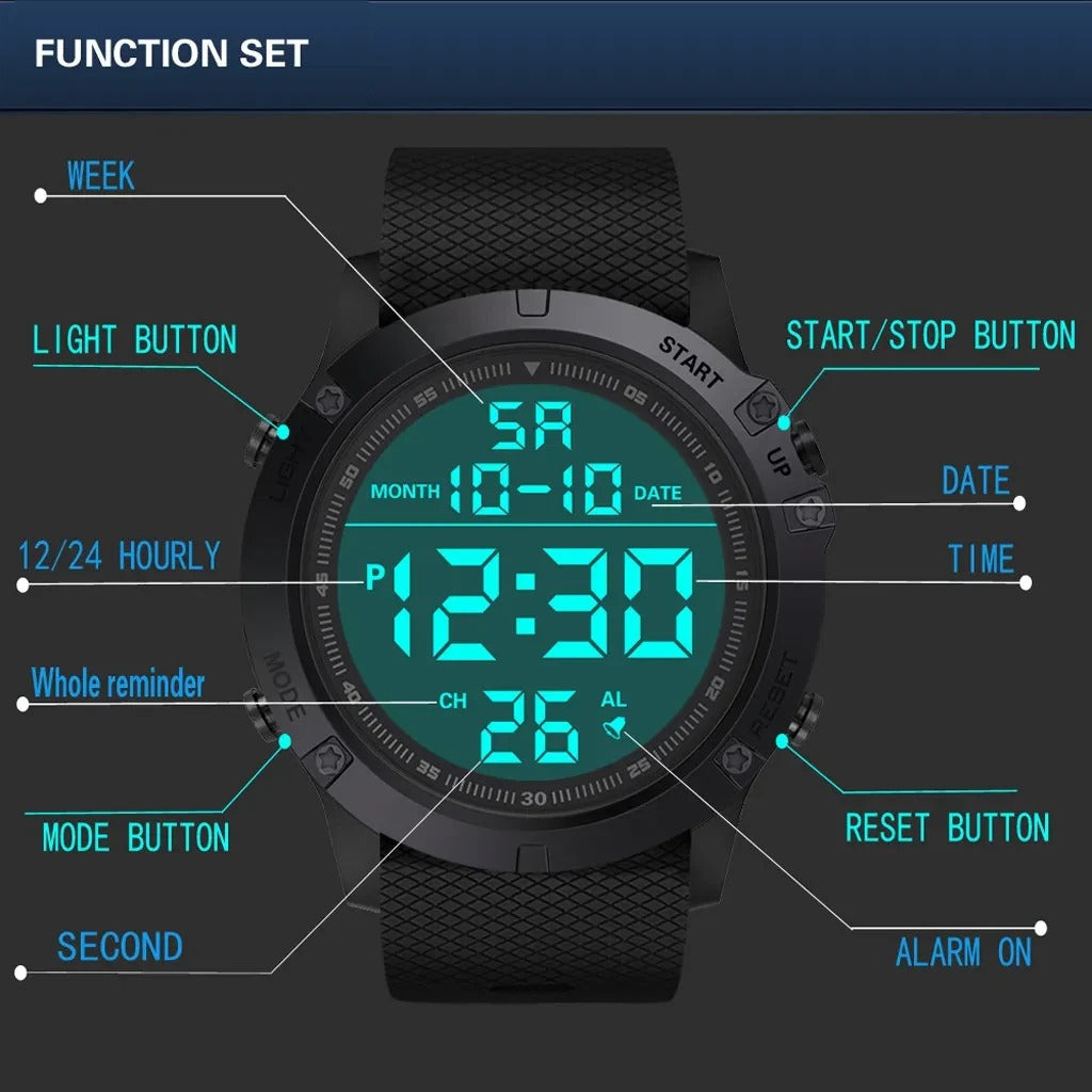 Waterproof Digital Sports Men Watch