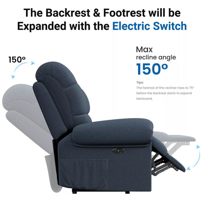 Power Recliner Chair – Electric Adjustable Reclining Chair for Living Room Comfort