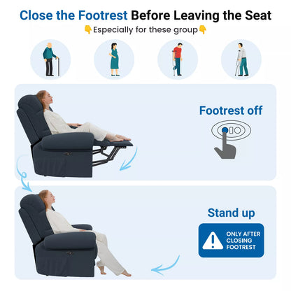 Power Recliner Chair – Electric Adjustable Reclining Chair for Living Room Comfort