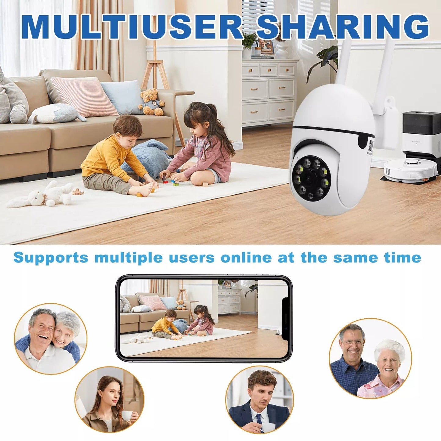 4-Pack Wireless 5g Wifi Security Camera System