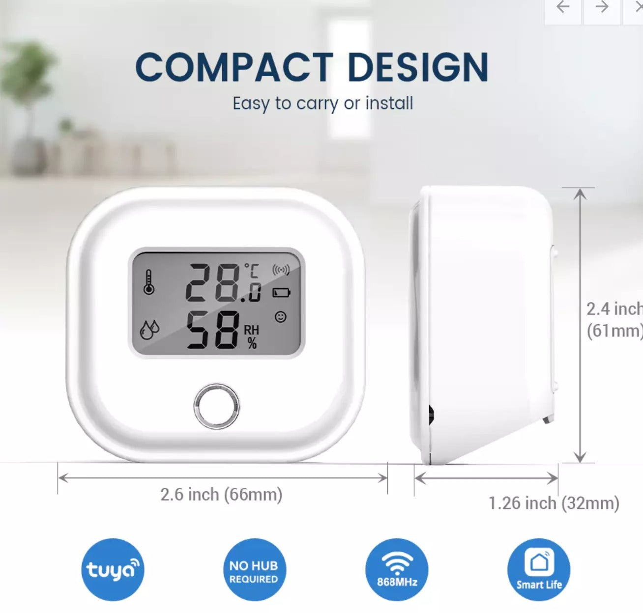 Smart Wifi Temperature and Humidity Monitor