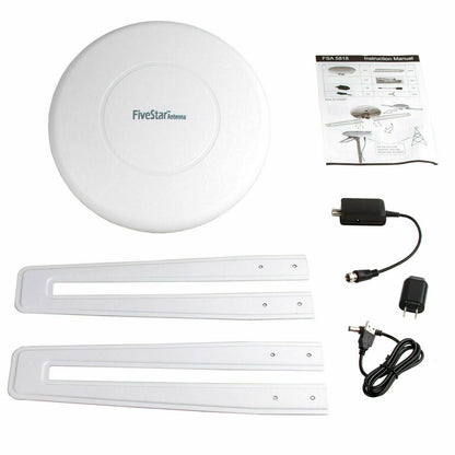 Omni Directional Outdoor HDTV Antenna – Long Range Digital Amplified 4K Ready TV Antenna