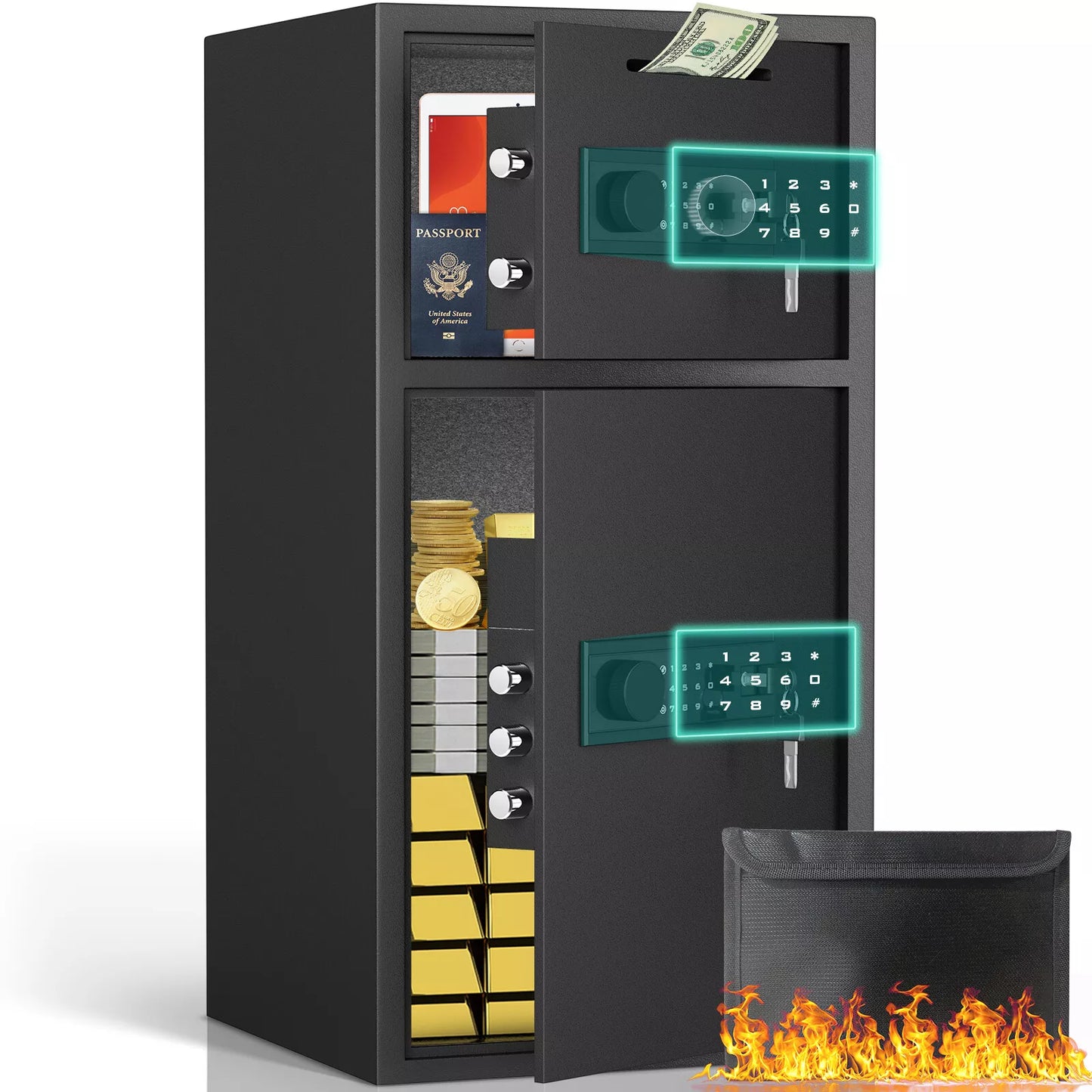 Large Fireproof Home Safe Box