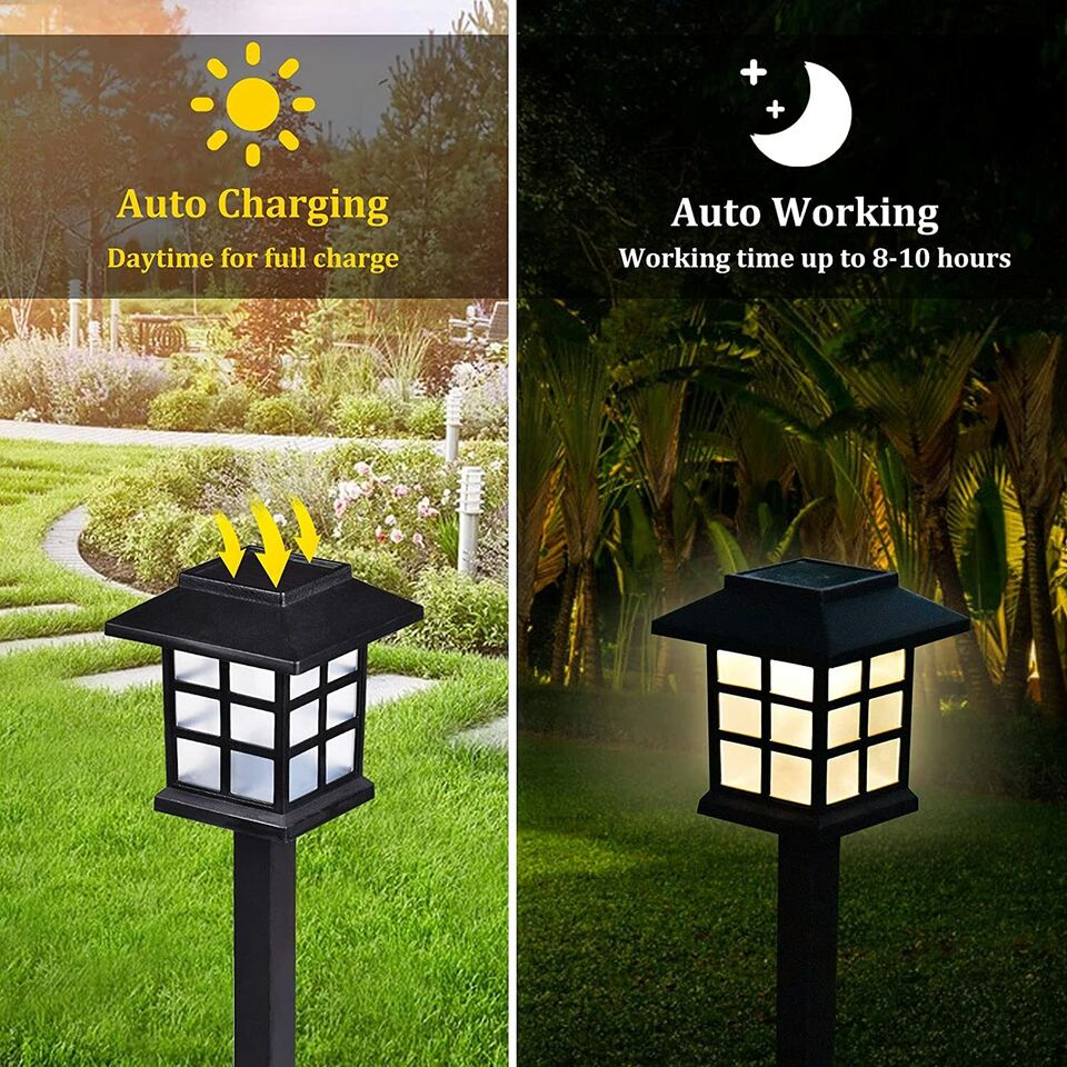 12-Pack Solar Pathway Lights Outdoor