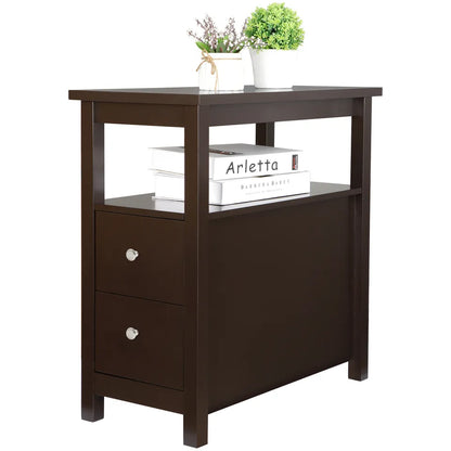 Minimalist Chair Side End Table With Drawers