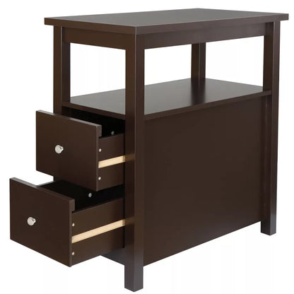 Minimalist Chair Side End Table With Drawers