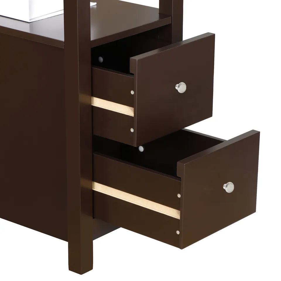 Minimalist Chair Side End Table With Drawers