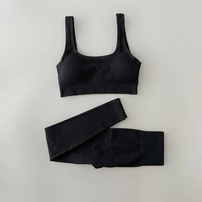 Seamless Fitness Yoga Set with High Waist Shorts, Yoga leggings, and  Sports Bra