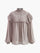 Semi-Sheer Button Pleated Chiffon Blouse