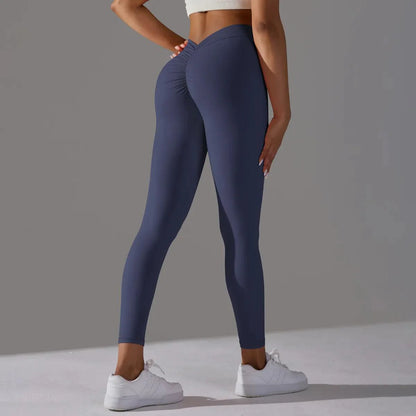 Sexy V Waist Push Up Leggings Women Fiteness Leggings Naked Feeling Yoga Pants