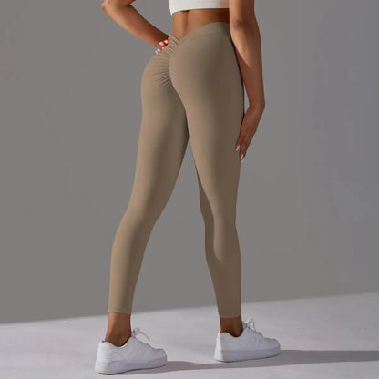 Sexy V Waist Push Up Leggings Women Fiteness Leggings Naked Feeling Yoga Pants