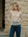 Sheer Lace Mock Neck Top