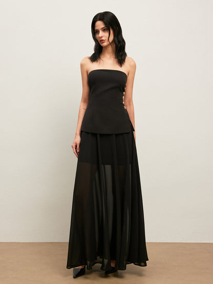 Zijknopdetail Strapless Top