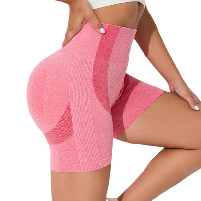 Skinny Stretch Sport Shorts High Waist Solid Color Fitness Yoga Pants