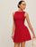 Sleeveless Knit Chiffon Dress