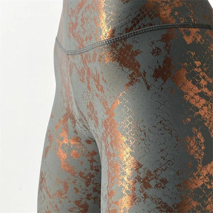 Snake Printed Yoga Pants Gilded Stretch Buttocks Sexy Leggings