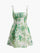 Square Neck Backless Bow Floral Dress