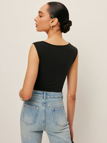 Square Neck Fitted Tank Top