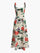 Square Neck Floral Print Zipper Dress