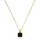 Clytia Love Square Onyx Gemstone Necklace, 925 Silver, 18k Gold Plated