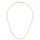 Clytia Love Square Snake Chain Necklace，925 Silver, 18k Gold Plated