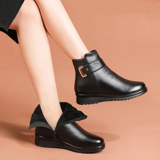 Structured Mid-Calf Zip Boots