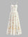 Sweetheart Lace Panel Floral Dress