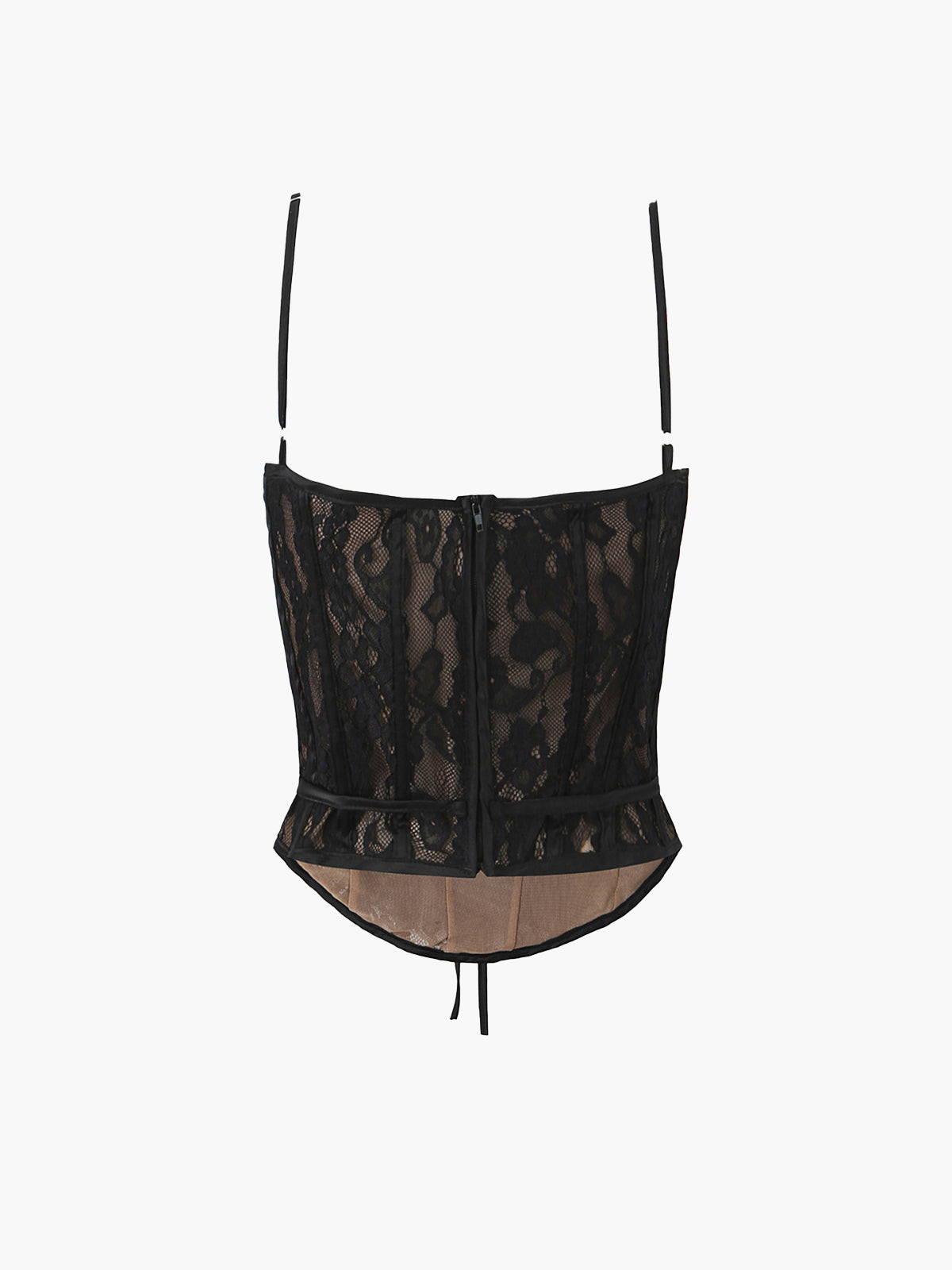Sweetheart Neck Lace Tie Top
