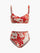 Conjunto de bikini con cierre metálico y estampado tropical