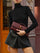 Two Way Woven Flap Clutch Shoulder Bag