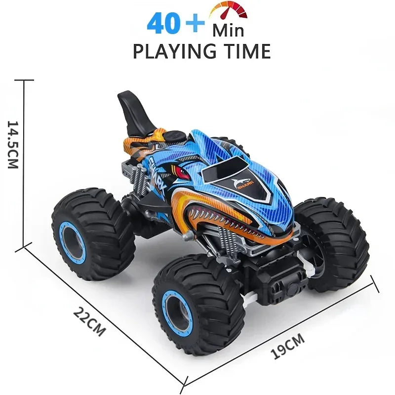 Camion Monstre Tout-Terrain RC 4x4 – Voiture Drift Télécommandée Rock Crawler (Design Shark Digger)