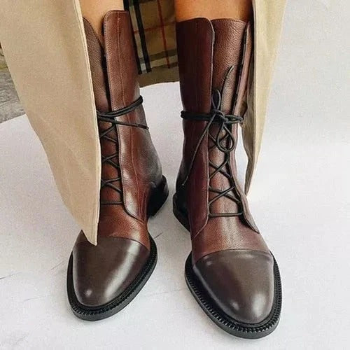 Vintage Heeled Ankle Boots For Women