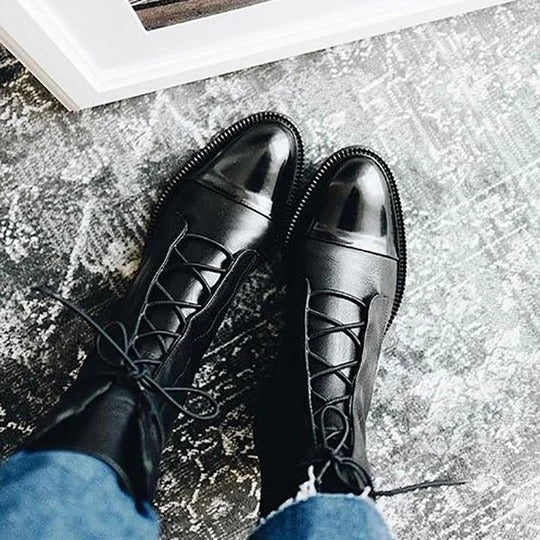 Vintage Heeled Ankle Boots For Women