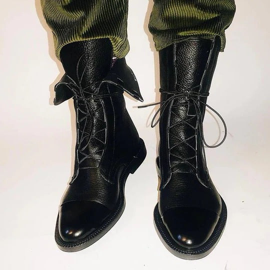 Vintage Heeled Ankle Boots For Women