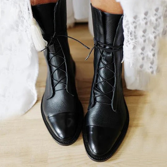 Vintage Heeled Ankle Boots For Women