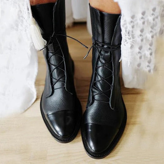 Vintage Heeled Ankle Boots For Women