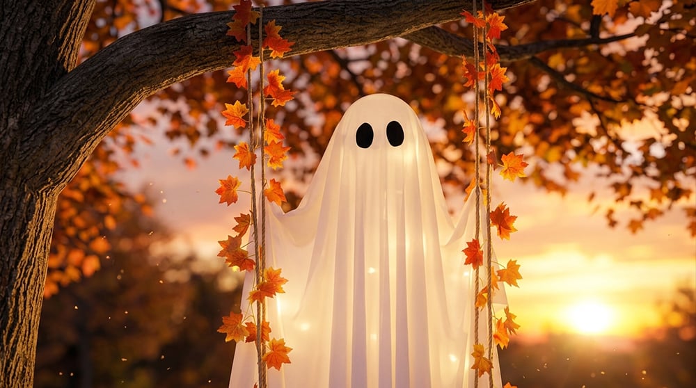 Ventayo – Illuminated Swinging Halloween Ghost Decoration