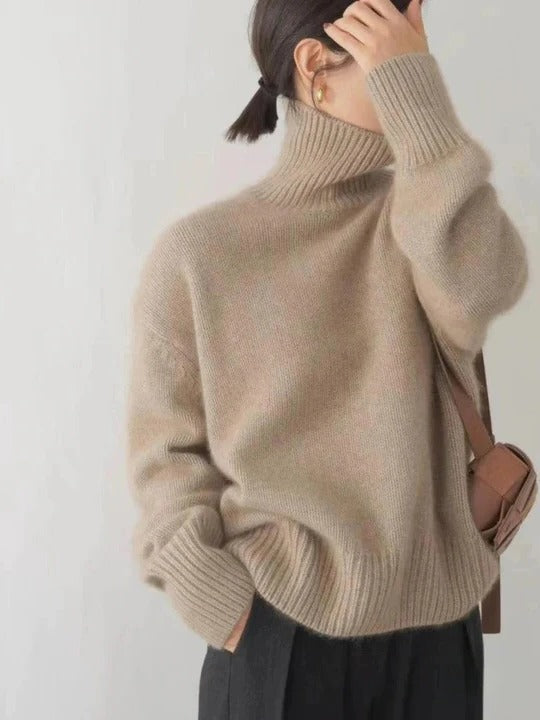Warmer und bequemer Rollkragenpullover