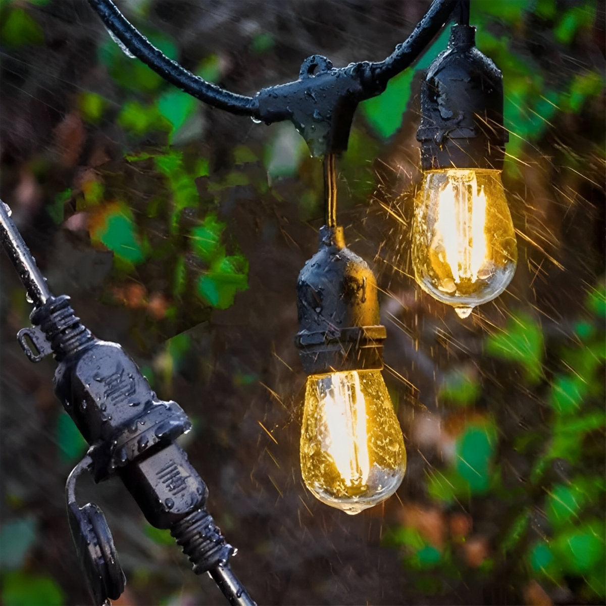 Vatnsheld LED utandyra strengjaljós garðhengiljós
