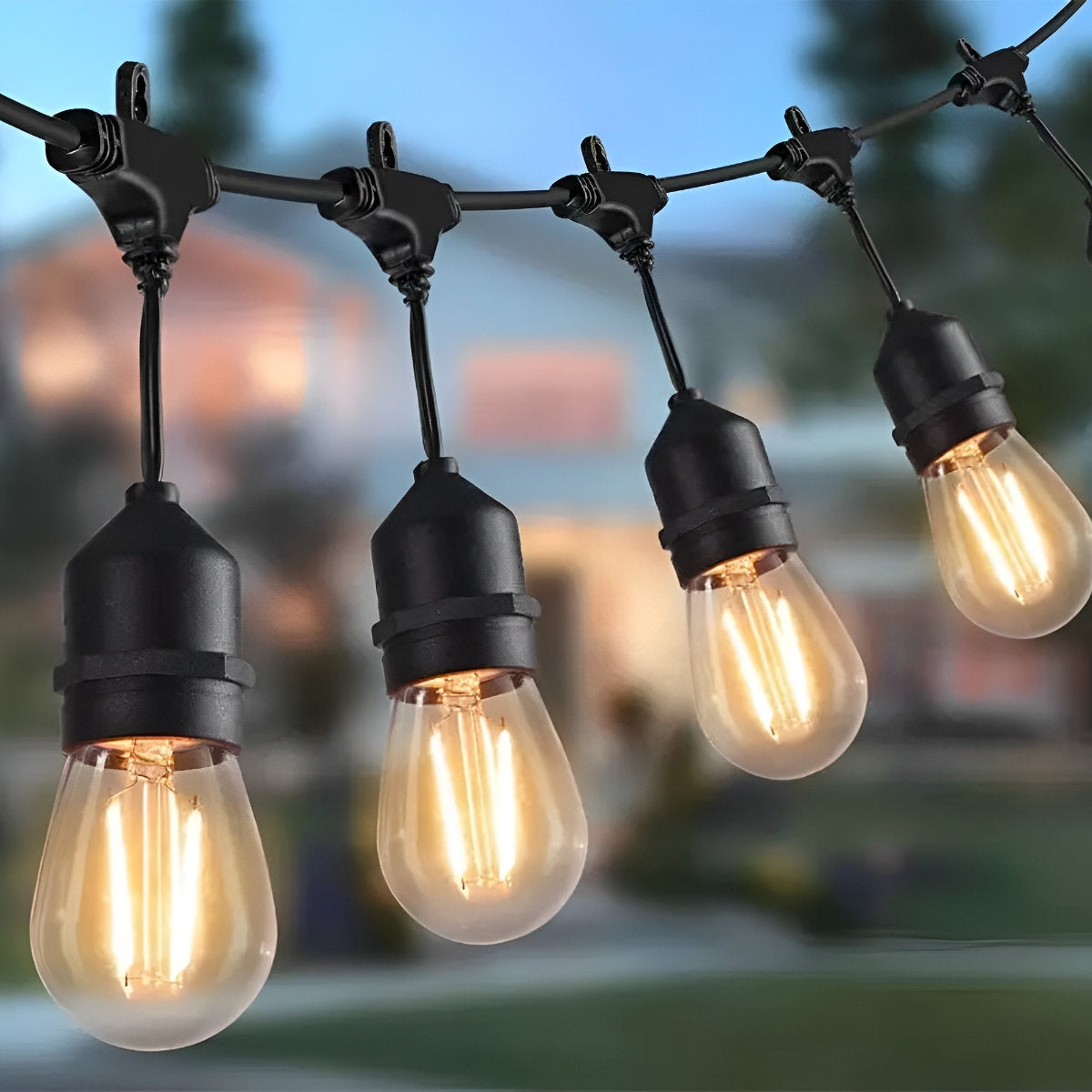 Vatnsheld LED utandyra strengjaljós garðhengiljós