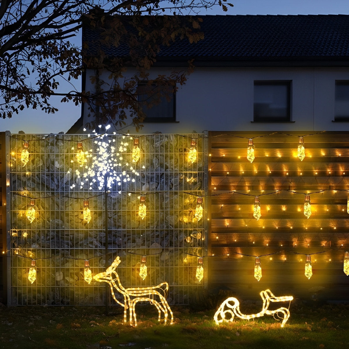 Wodoodporne słoneczne lampki sznurkowe z konopi 31 stóp 20 LED z pilotem