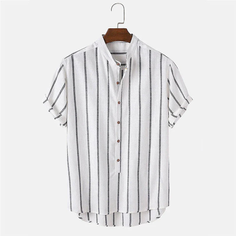 ANTIBES Men’s Summer Cotton Shirt – 100% Cotton with Gradient Design