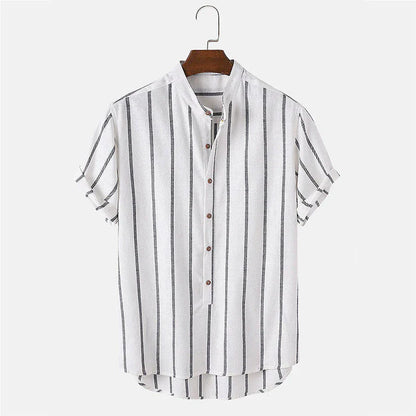 ANTIBES Men’s Summer Cotton Shirt – 100% Cotton with Gradient Design
