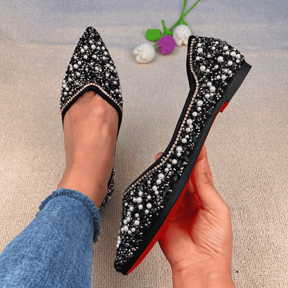 Tauria Rhinestone Flat Bling Diamonds Bridal Shoes