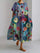 Women's Loose Dress with Oil Painting Art Pattern