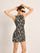 Zebra Print Backless Dress